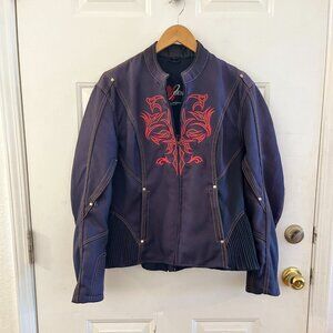 NexGen Armored Reflective Tribal Motocross Motorcycle Mobwife Jacket Sz Lr